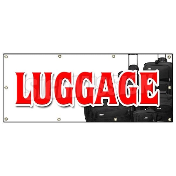 Signmission LUGGAGE BANNER SIGN designer name brands leather discount handbags sale B-96 Luggage - main